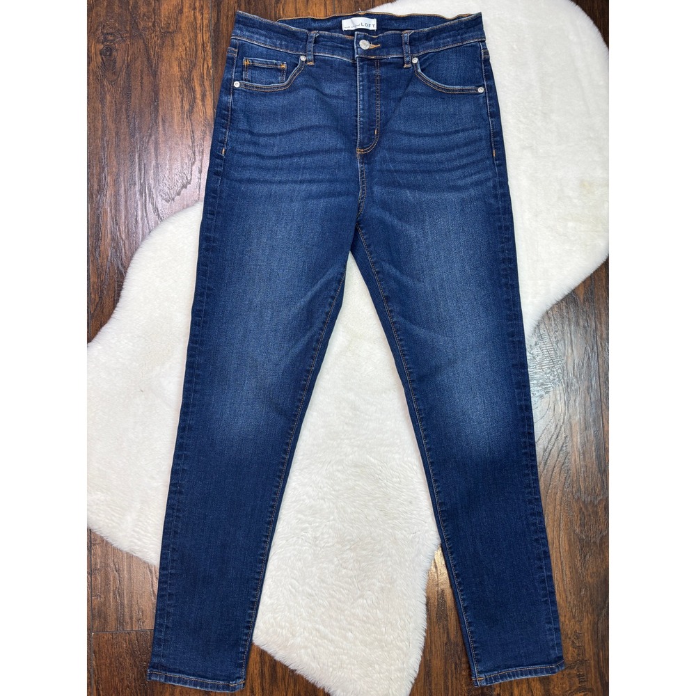 LOFT Skinny Jeans Size 8/29 Dark Wash High Rise Stretch Denim Women